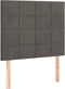 vidaXL - Hoofdborden - 2 - st - 90x5x78/88 - cm - fluweel - donkergrijs