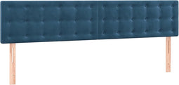 vidaXL - Hoofdborden - 2 - st - 90x5x78/88 - cm - fluweel - donkerblauw