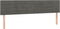 vidaXL - Hoofdborden - 2 - st - 90x5x78/88 - cm - fluweel - donkergrijs