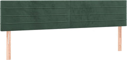 vidaXL - Hoofdborden - 2 - st - 90x5x78/88 - cm - fluweel - donkergroen