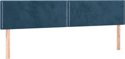 vidaXL - Hoofdborden - 2 - st - 90x5x78/88 - cm - fluweel - donkerblauw