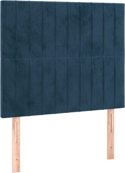 vidaXL - Hoofdborden - 2 - st - 90x5x78/88 - cm - fluweel - donkerblauw