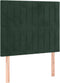 vidaXL - Hoofdborden - 2 - st - 90x5x78/88 - cm - fluweel - donkergroen