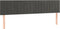vidaXL - Hoofdborden - 2 - st - 90x5x78/88 - cm - fluweel - donkergrijs