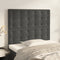 vidaXL - Hoofdborden - 2 - st - 90x5x78/88 - cm - fluweel - donkergrijs