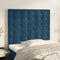 vidaXL - Hoofdborden - 2 - st - 90x5x78/88 - cm - fluweel - donkerblauw