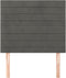 vidaXL - Hoofdborden - 2 - st - 90x5x78/88 - cm - fluweel - donkergrijs