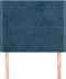 vidaXL - Hoofdborden - 2 - st - 90x5x78/88 - cm - fluweel - donkerblauw