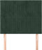 vidaXL - Hoofdborden - 2 - st - 90x5x78/88 - cm - fluweel - donkergroen