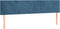 vidaXL - Hoofdborden - 2 - st - 90x5x78/88 - cm - fluweel - donkerblauw