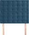 vidaXL - Hoofdborden - 2 - st - 90x5x78/88 - cm - fluweel - donkerblauw