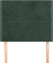vidaXL - Hoofdborden - 2 - st - 90x5x78/88 - cm - fluweel - donkergroen