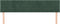 vidaXL - Hoofdborden - 2 - st - 90x5x78/88 - cm - fluweel - donkergroen