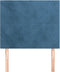 vidaXL - Hoofdborden - 2 - st - 90x5x78/88 - cm - fluweel - donkerblauw