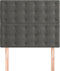 vidaXL - Hoofdborden - 2 - st - 90x5x78/88 - cm - fluweel - donkergrijs