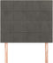vidaXL - Hoofdborden - 2 - st - 90x5x78/88 - cm - fluweel - donkergrijs