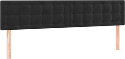 vidaXL - Hoofdborden - 2 - st - 90x5x78/88 - cm - fluweel - zwart