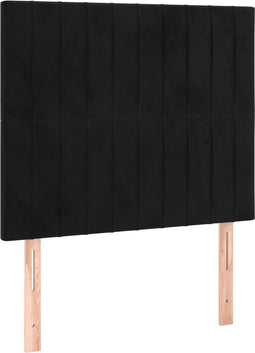 vidaXL - Hoofdborden - 2 - st - 90x5x78/88 - cm - fluweel - zwart
