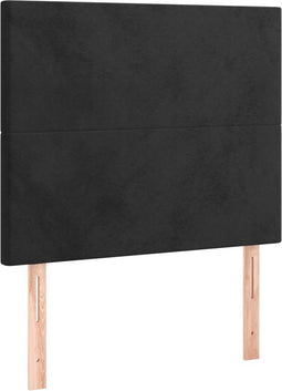 vidaXL - Hoofdborden - 2 - st - 90x5x78/88 - cm - fluweel - zwart