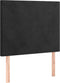 vidaXL - Hoofdborden - 2 - st - 90x5x78/88 - cm - fluweel - zwart
