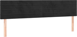 vidaXL - Hoofdborden - 2 - st - 90x5x78/88 - cm - fluweel - zwart