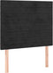 vidaXL - Hoofdborden - 2 - st - 90x5x78/88 - cm - fluweel - zwart