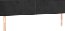 vidaXL - Hoofdborden - 2 - st - 90x5x78/88 - cm - fluweel - zwart