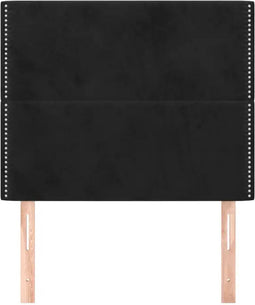 vidaXL - Hoofdborden - 2 - st - 90x5x78/88 - cm - fluweel - zwart