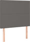 vidaXL - Hoofdborden - 2 - st - 90x5x78/88 - cm - kunstleer - grijs