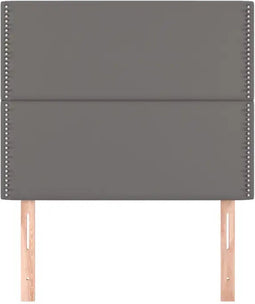 vidaXL - Hoofdborden - 2 - st - 90x5x78/88 - cm - kunstleer - grijs