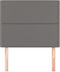 vidaXL - Hoofdborden - 2 - st - 90x5x78/88 - cm - kunstleer - grijs
