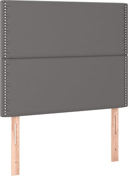 vidaXL - Hoofdborden - 2 - st - 90x5x78/88 - cm - kunstleer - grijs