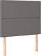 vidaXL - Hoofdborden - 2 - st - 90x5x78/88 - cm - kunstleer - grijs