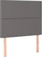 vidaXL - Hoofdborden - 2 - st - 90x5x78/88 - cm - kunstleer - grijs