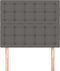 vidaXL - Hoofdborden - 2 - st - 90x5x78/88 - cm - kunstleer - grijs