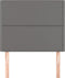 vidaXL - Hoofdborden - 2 - st - 90x5x78/88 - cm - kunstleer - grijs
