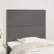 vidaXL - Hoofdborden - 2 - st - 90x5x78/88 - cm - kunstleer - grijs