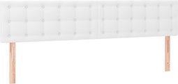 vidaXL - Hoofdborden - 2 - st - 90x5x78/88 - cm - kunstleer - wit