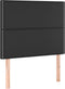 vidaXL - Hoofdborden - 2 - st - 90x5x78/88 - cm - kunstleer - zwart