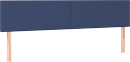 vidaXL - Hoofdborden - 2 - st - 90x5x78/88 - cm - stof - blauw