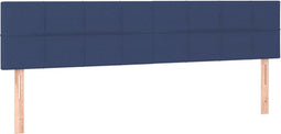 vidaXL - Hoofdborden - 2 - st - 90x5x78/88 - cm - stof - blauw