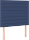 vidaXL - Hoofdborden - 2 - st - 90x5x78/88 - cm - stof - blauw