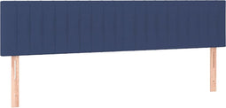 vidaXL - Hoofdborden - 2 - st - 90x5x78/88 - cm - stof - blauw