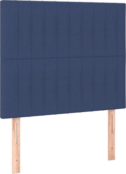 vidaXL - Hoofdborden - 2 - st - 90x5x78/88 - cm - stof - blauw
