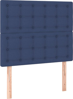 vidaXL - Hoofdborden - 2 - st - 90x5x78/88 - cm - stof - blauw