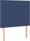 vidaXL - Hoofdborden - 2 - st - 90x5x78/88 - cm - stof - blauw