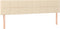 vidaXL - Hoofdborden - 2 - st - 90x5x78/88 - cm - stof - crèmekleurig