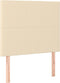 vidaXL - Hoofdborden - 2 - st - 90x5x78/88 - cm - stof - crèmekleurig