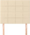 vidaXL - Hoofdborden - 2 - st - 90x5x78/88 - cm - stof - crèmekleurig