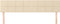 vidaXL - Hoofdborden - 2 - st - 90x5x78/88 - cm - stof - crèmekleurig